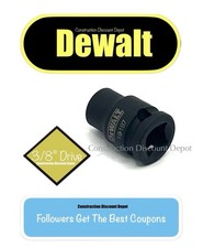 Dewalt EASY READ 3/8" Drive 10mm Shallow 6 Point Black Impact Socket 19-197