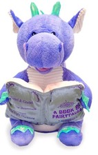 Cuddle Barn Dalton the Storytelling Dragon Electric Talking Purple Plush- Works