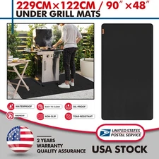 90"X48" Under Grill Mat, Fire Pit Mat Fireproof Protect Mat for Fireplace BBQ