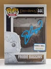 SIGNED Funko Pop! THE LORD OF THE RINGS - FRODO BAGGINS #444 COA AUTHENTICATED