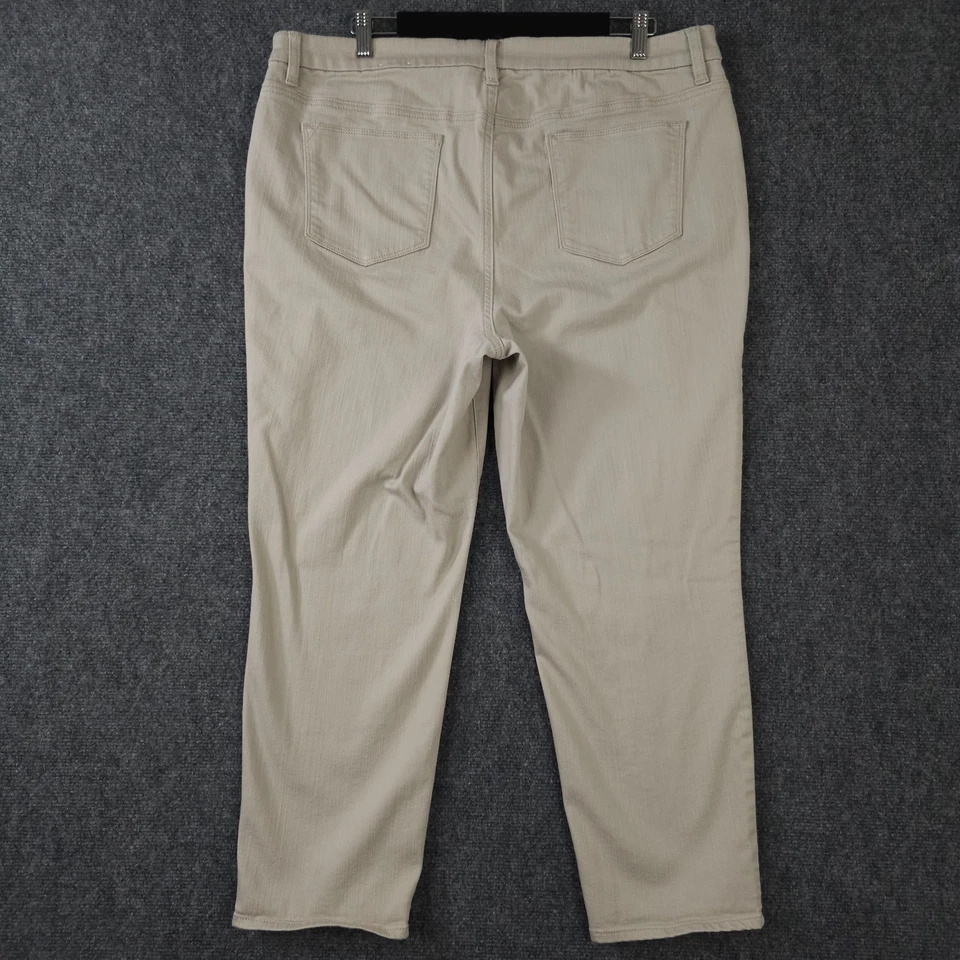 Chicos Jeans Womens 3 US 16 Beige Straight Leg Ankle Stretch Denim High Rise - Image 2 of 4