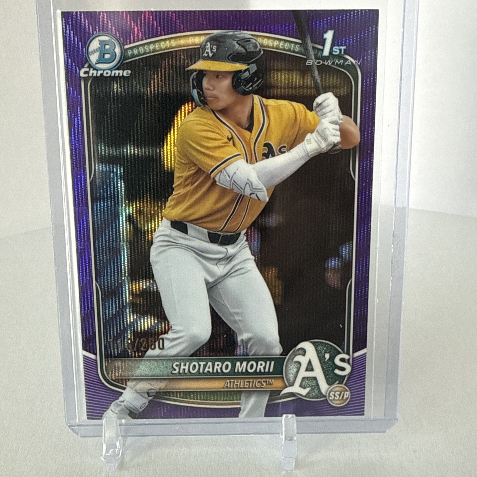2025 Bowman Chrome SHOTARO MORII 1st Purple Pulsar Refractor /250