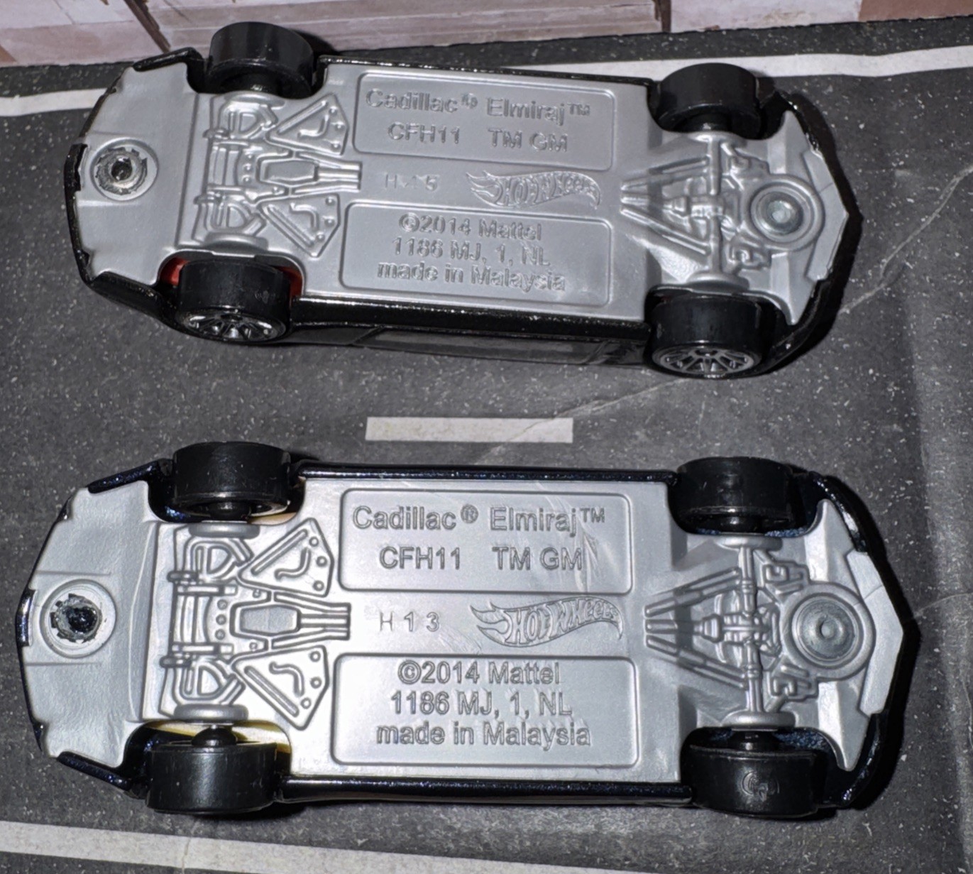 Lot Of 2 Hot Wheels ‘14 Cadillac Elmiraj New Loose Fresh From Package 1:64 Die