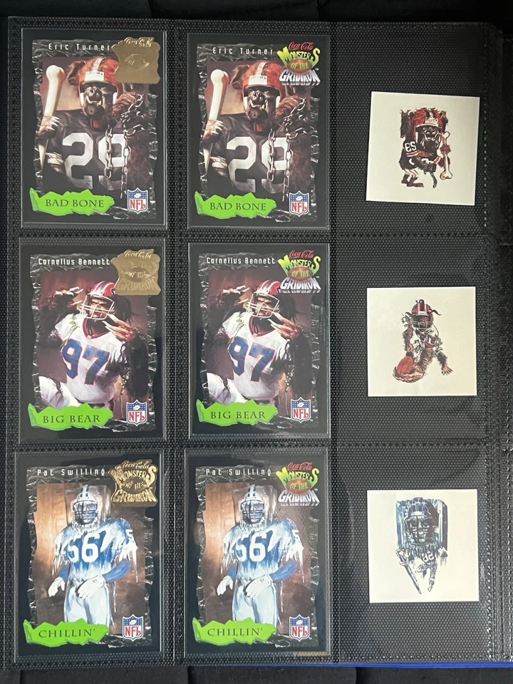 COKE MONSTERS OF THE GRIDIRON Master Collector Set 1993 y 1994 Dorado ++ (LEER) Foto 4 de 4