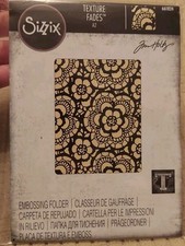Sizzix - Tim Holtz - Texture Fades - A2 Embossing Folder - Lace - NEW