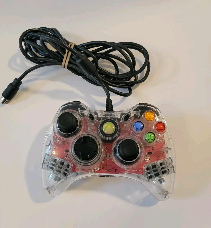 Microsoft Xbox 360 Clear PDP Afterglow Wired Controller Model PL-3602 - Image 2 of 4