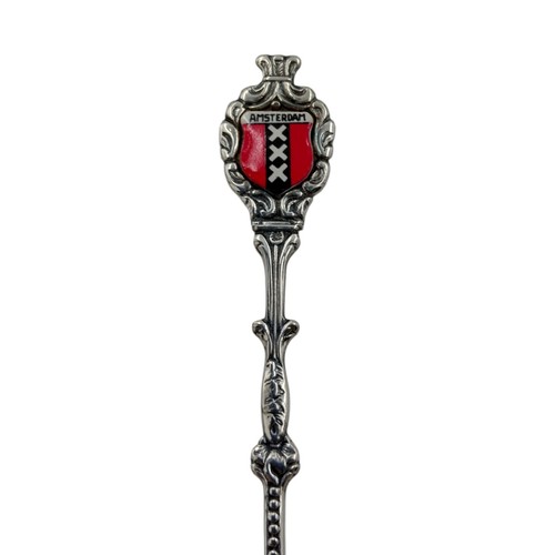 Amsterdam Netherlands Souvenir Spoon Silverplate Coat of Arms Vintage Travel - Picture 2 of 5