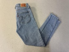 Levi's 721 High Rise Skinny Jeans Womens 27 W27 L28 Light Wash Denim Stretch