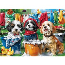 300 Piece Puzzles for Adults,Cute Dogs Jigsaw Puzzle for Adults Kids Seniors,...