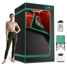 TOREAD Infrared Sauna, Adjustable Temperature, Remote Control, Sauna Chair