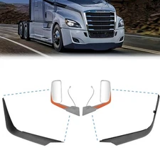 Door Mirror Arm Cover for Freightliner Cascadia 2018+ Pair Black