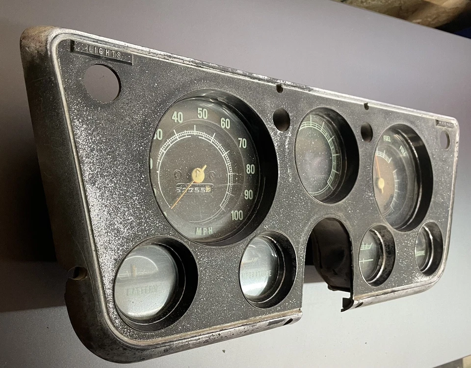 Cuadro de instrumentos K10 C20 GMC camioneta pickup Chevrolet C10 C20 1967-1972 fabricante de equipos originales Foto 3 de 4