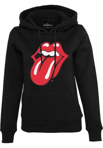 MERCHCODE Maglia Felpa con cappuccio da donna Rolling Stones Black Over  sizes | eBay