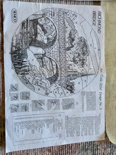 Vintage Coats Semco Richmond Bridge Long Stitch Kit 3250-0005 Australia Started - Picture 8 of 8