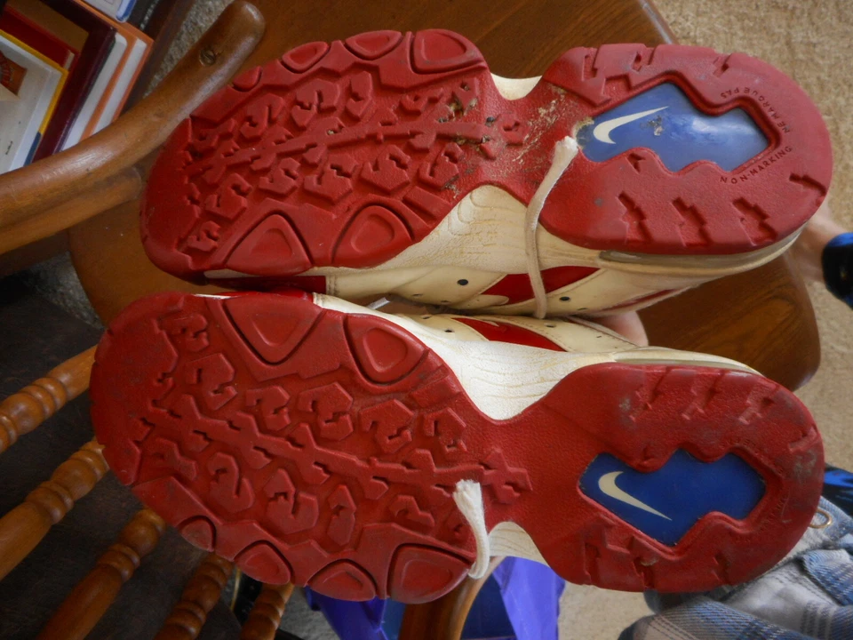 Retro Nike Max Air Rojo #34 Charles Barkley? Scuffed est talla 8 a 8,5 para hombre Foto 3 de 4