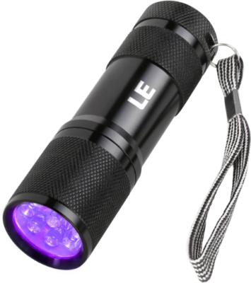 black light flashlight for uranium glass TrixHub 365nm Flashlight, UV Rechargeable with LCD Display, Powerful Ultraviolet Lights Pet Urine Detection, Resin Curing, Rockhounding, Scorpion, Glass, A/CLeak : Tools & Home Improvement And as is well ULTRAFIRE UV Flashlight 365nm Black