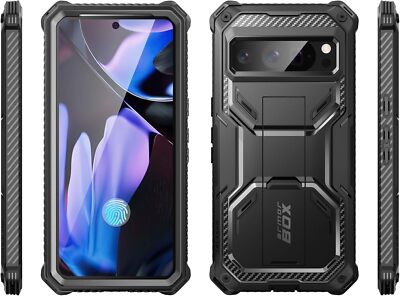 Google Pixel 9Pro XL (6.8'') Kickstand Cover i-Blason Armorbox Screen Bumper Case