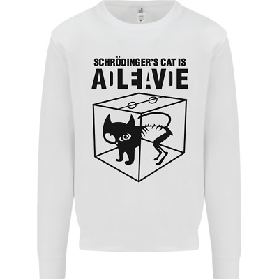 Schrodingers Cat Science Geek Nerd Kinder Sweatshirt Pullover