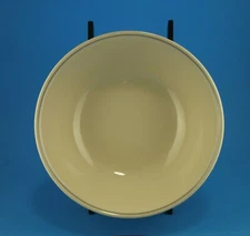 1 Corelle Rose 8.5" Serving Bowl  Beige with grey stripe inside ~Hard to find