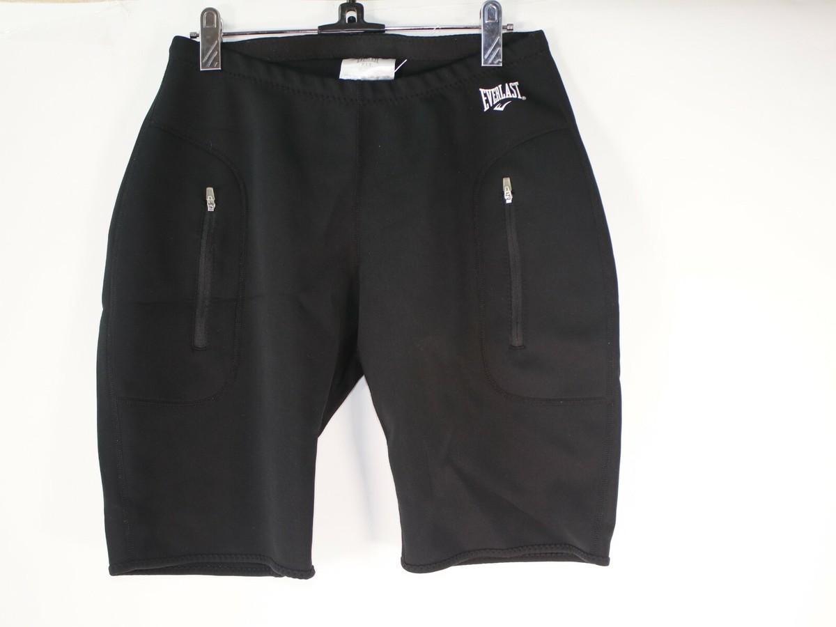 Everlast FIT Neoprene Workout Sauna Shorts Size M Black 26