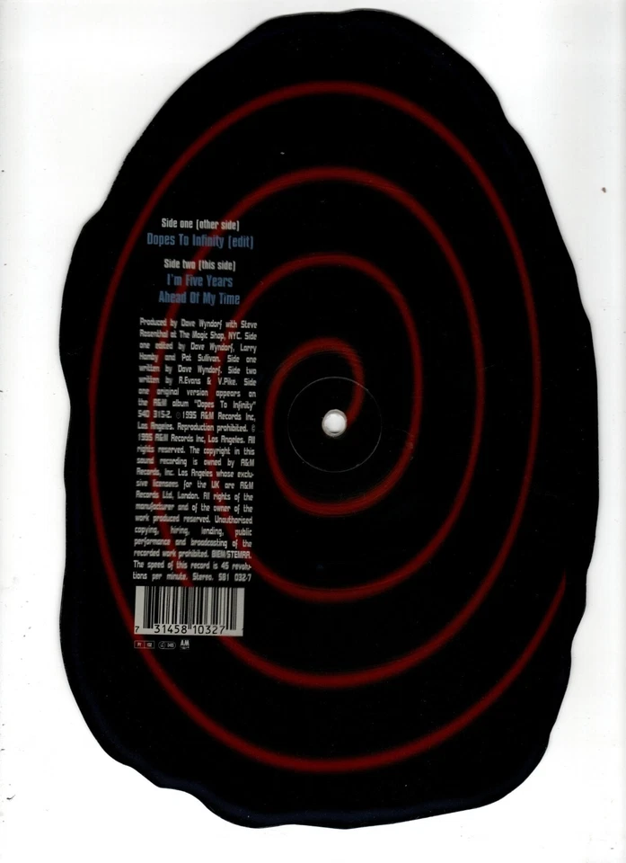 MONSTER MAGNET - DOPES TO INFINITY. UK ORIG 1995 SHAPED PICTURE DISC. VG+ - Image 2 of 3