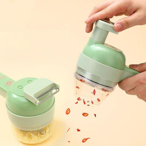 4 in 1 Mini Handheld Electric Vegetable Cutter Wireless Food Chopper Grinder AU - Picture 11 of 12