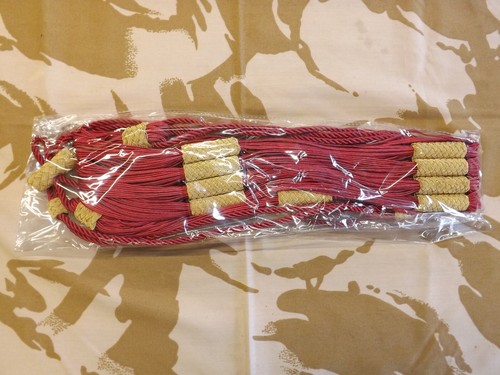 Repro Napoleonic Victorian Crimean War Hussar Barrel sash belt Gold on Crimson - Picture 6 of 7