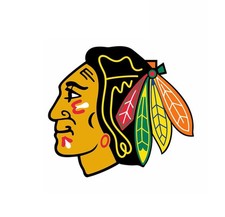 Chicago Black Hawks Cornhole Board Decal - Indoor / Outdoor Vinyl 12 inches