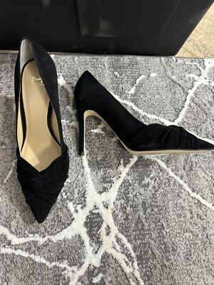 Marc Fisher LTD Vima Black Suede Knotted Pointed Toe Pump Heels 8.5