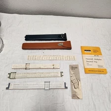3 Dietzgen & Keuffel Esser 4053-3 Microglide Slide Rules & Cases & Manual BH