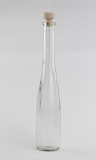 Glas Flasche Facetta 0,35 Liter Schnapsflasche 8 eckig Lik&ouml;r Essig &Ouml;l Korken