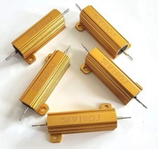 50 W 10 OHM ALUMINIUM GEHÄUSE WIDERSTAND SHUNT GOLD WIDERSTAND 5 STÜCK IN EIN...