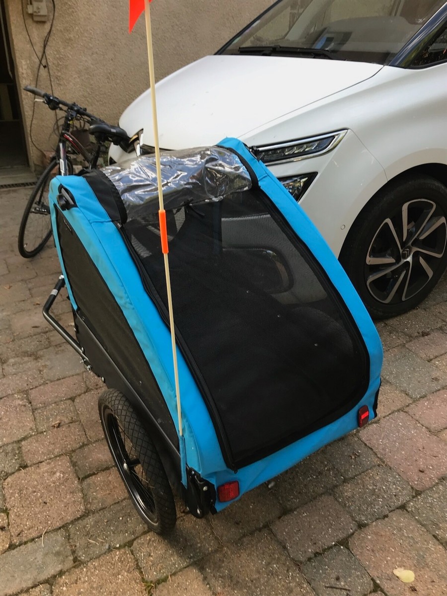 Roue Klarfit Remorque Remorque Vélo Gros Chien Bleue KLARFIT Husky