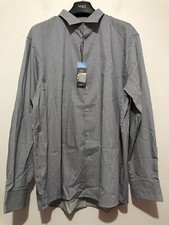 Marks  Spencer Regular Fit Pure Cotton Long Sleeve Shirt 18  46cm Navy Striped