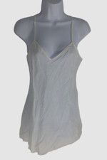  50 Rebecca Taylor Women's Solid White Sleeveless V-Neck Layering Slip Size XS