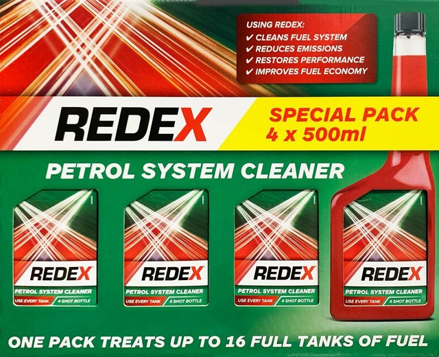 6 X Redex Advanced Petrol Injector Fuel System Cleaner 500ml Pack of 6