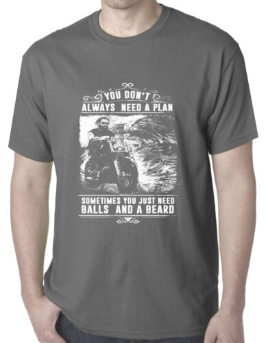 Funny T Shirt motorbikes balls beards Fathers Dad Mens Singlet size Aussie new - Picture 11 of 15