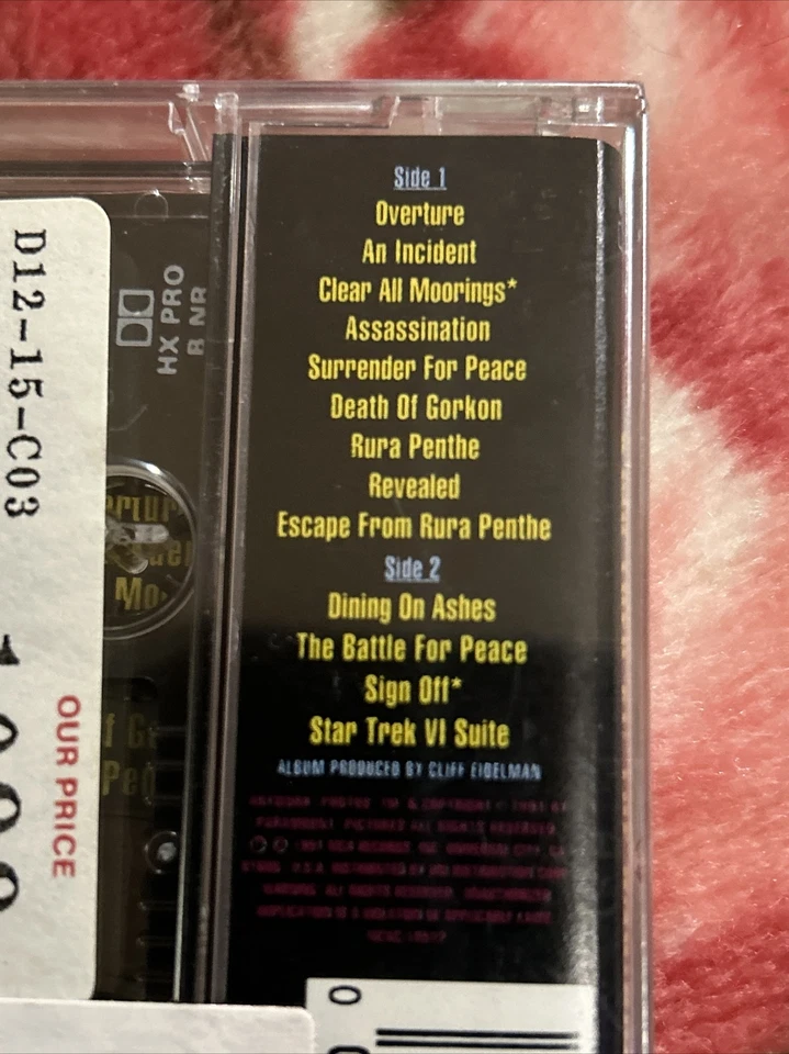 STAR TREK VI “The Undiscovered Country” Soundtrack Cassette 1991 Sealed NOS NEW - Image 3 of 4