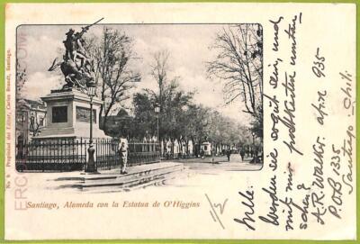 af1494 - CHILE - Vintage Postcard  - Santiago -  1902
