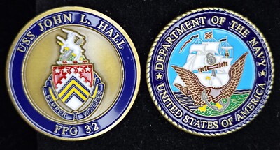FFG-32 USS JOHN L HALL - Navy Challenge Coin