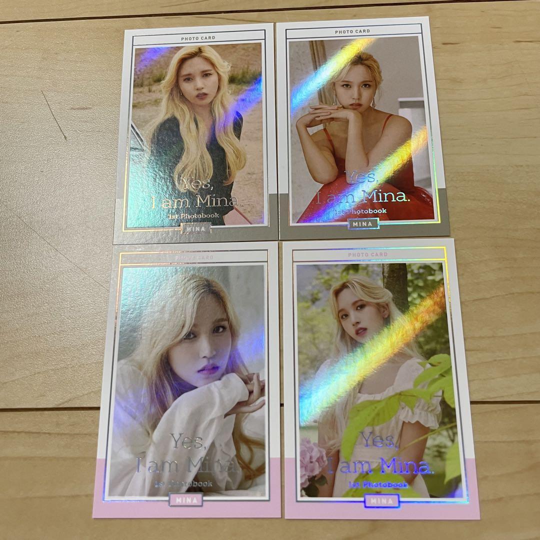 TWICE ミナ　I am MINA photo book TWICE MINA 1st Photobook Yes, I am MINA Gray Ver 2 card with