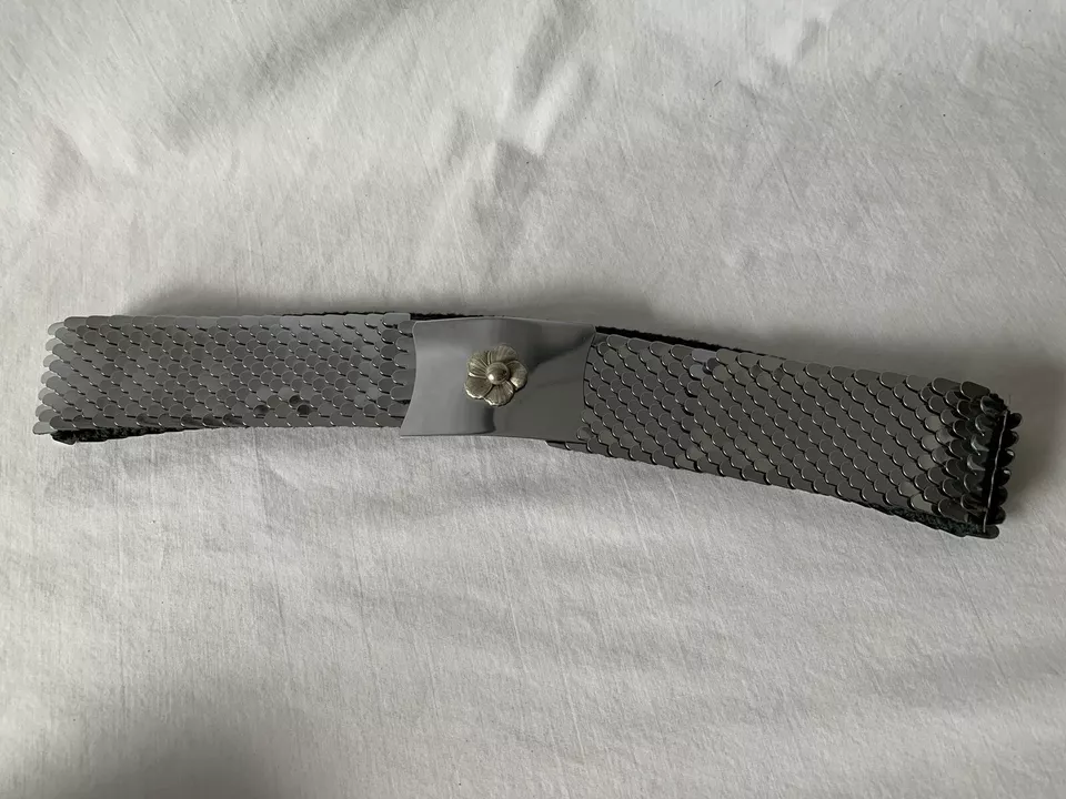 "Cinturón Disco Elástico ESCALA DE PESCADO Flower Power Damas 27"" Largo" Foto 2 de 4