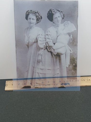 Diapositiva fotográfica vintage. Gemelos siameses Rosa y Josefa Blazek - Imagen 5 de 5