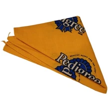 Vintage Pedigree Dog Food Triangle Signed Autographed Bandana Healthy Happy Rare