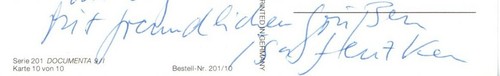 ISA GENZKEN (Gerhard Richter) UNIKAT - Handgeschriebene Bildpostkarte von 1992 - Bild 8 von 9