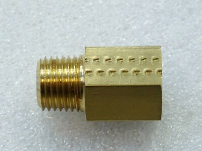 Legris 0167 13 14 gerader Gewindeadapter aus Messing  BSP M - NPT F 1/4 - ungebr
