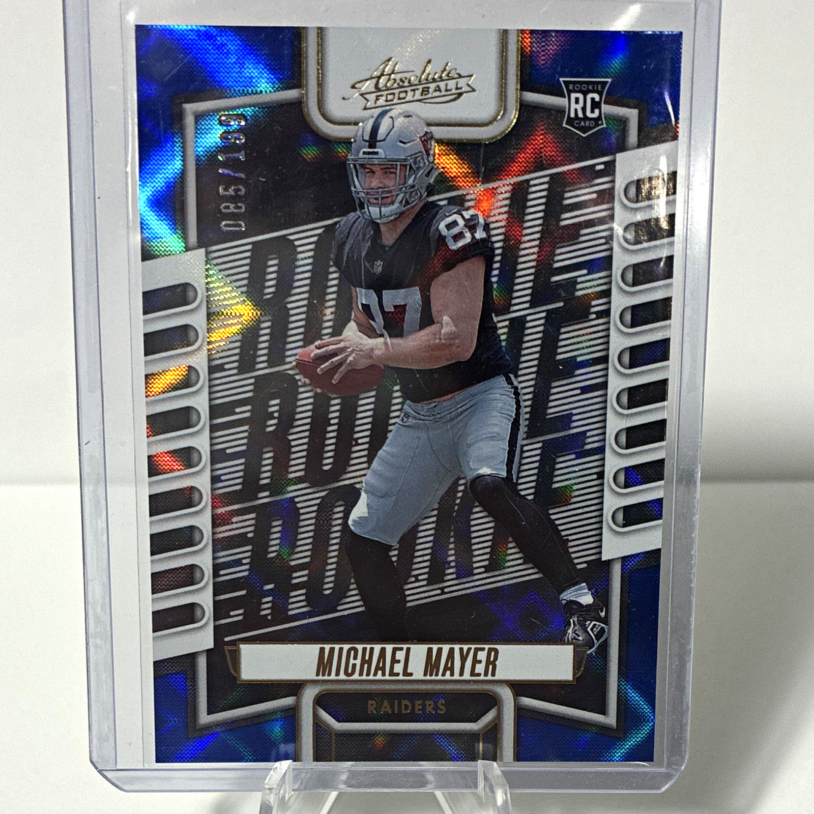 Panini 2023 Absolute Rookie Boom Michael Mayer #116 Red Squares Raiders