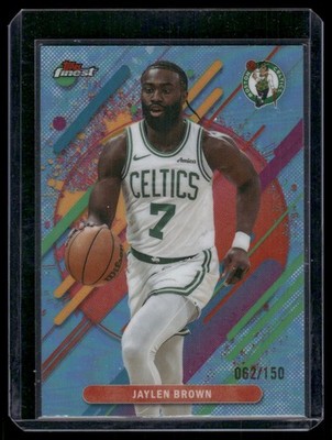 2025-26 Finest Rare Sky Blue Refractor Jaylen Brown 062/150 Boston Celtics #222