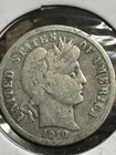 1910-s Barber Dime, Better Date, Nice details, Punctured, 99c Shipping Offer