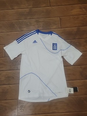 Vintage Adidas 2010 Greek National Soccer Team Home Jersey - M - Brand New